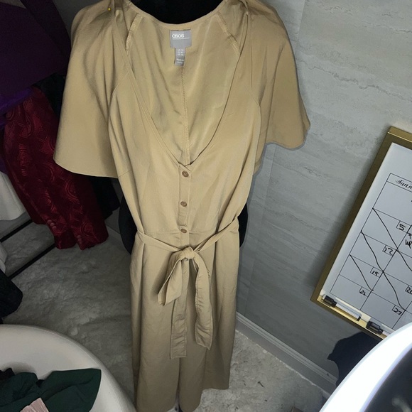 ASOS DESIGN tea jumpsuit with button front and tie detail - Picture 5 of 5